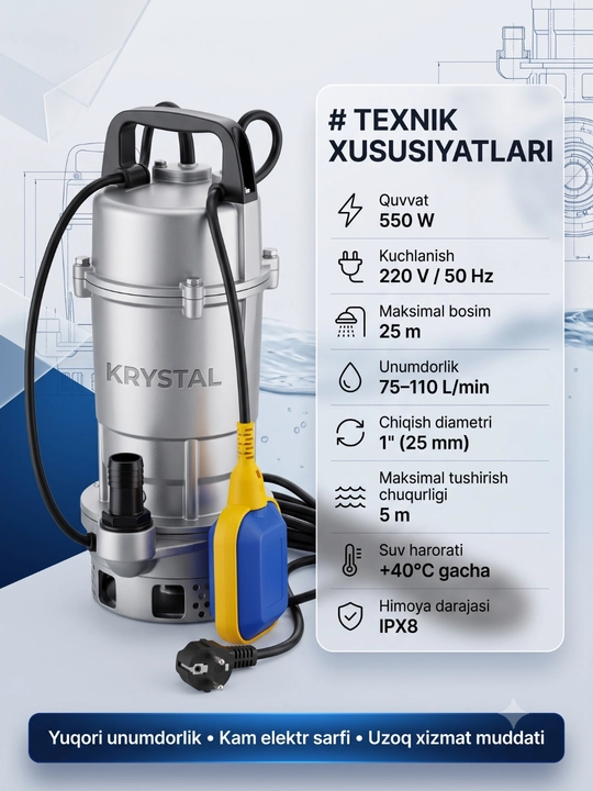 Drenaj nasosi, 0.37-1.8 kva, Suv nasos, Yer osti suv nasos, Suv nasoslar, drenaj nasoslari
