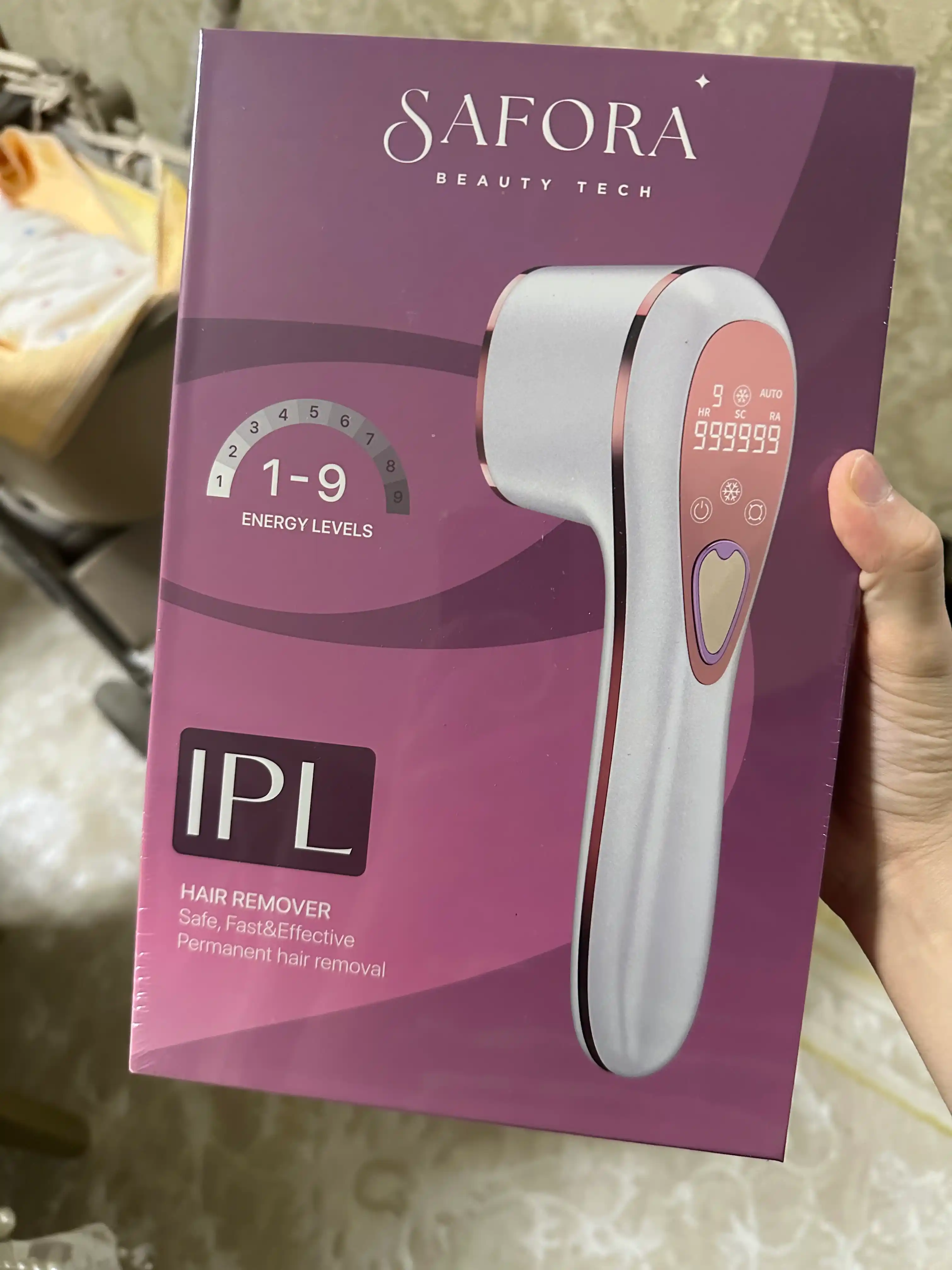 Lazerni epilyator Safora, fotoepilator va lazerli depilyator yuz va tana uchun