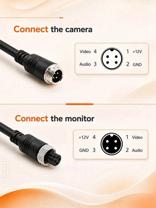 4 kontaktli aviatsion uzaytiruvchi kabel 1–20 m yuk mashinasi va avtobus uchun