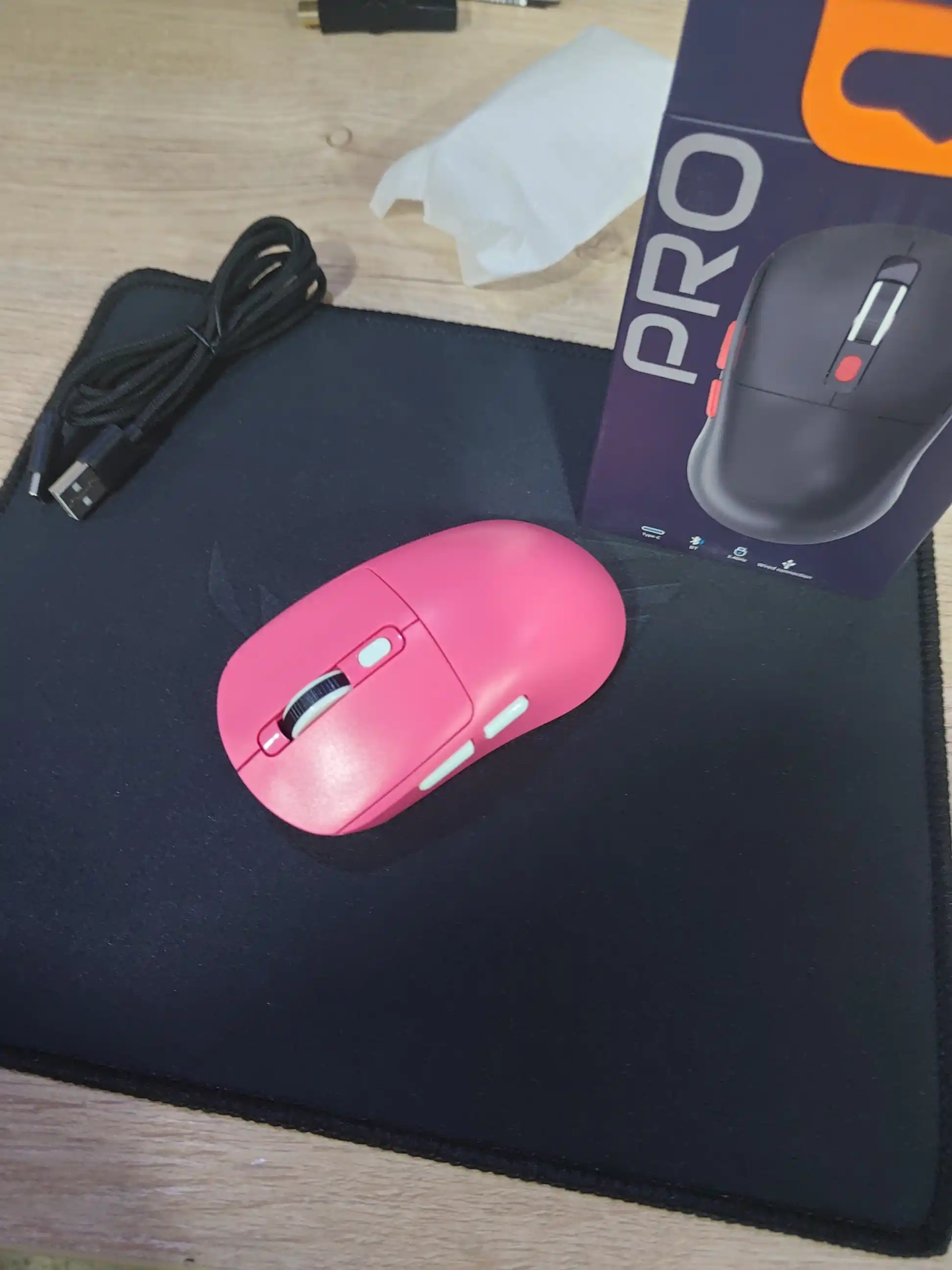 Simsiz Sichqoncha PRO 8000 DPI Bluetooth + 2.4GHz + Type-C