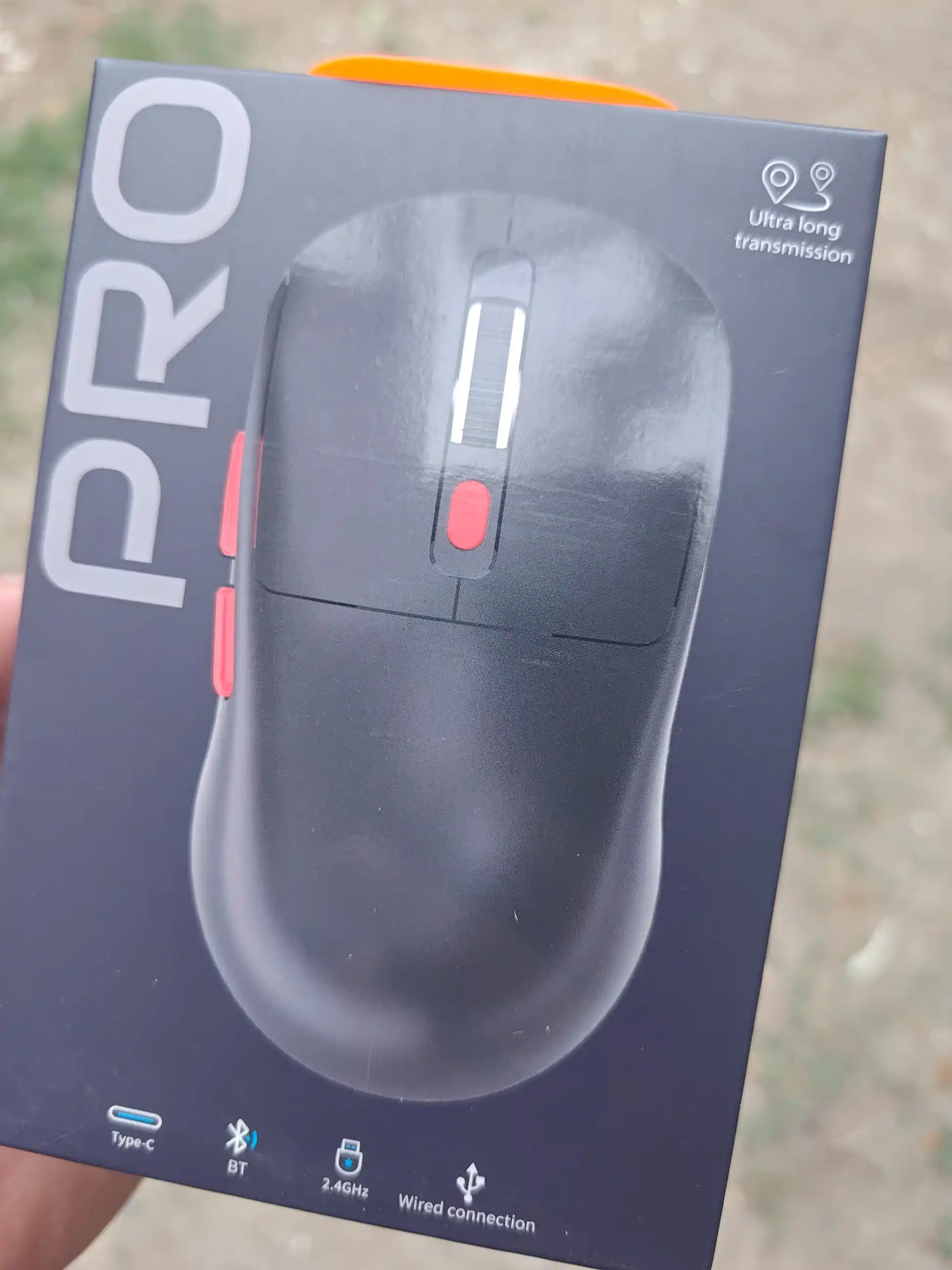 Simsiz Sichqoncha PRO 8000 DPI Bluetooth + 2.4GHz + Type-C