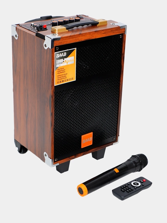 Karaoke kolonka B-Q12, 50W, Bluetooth, mikrofonli, g‘ildirakli, portativ