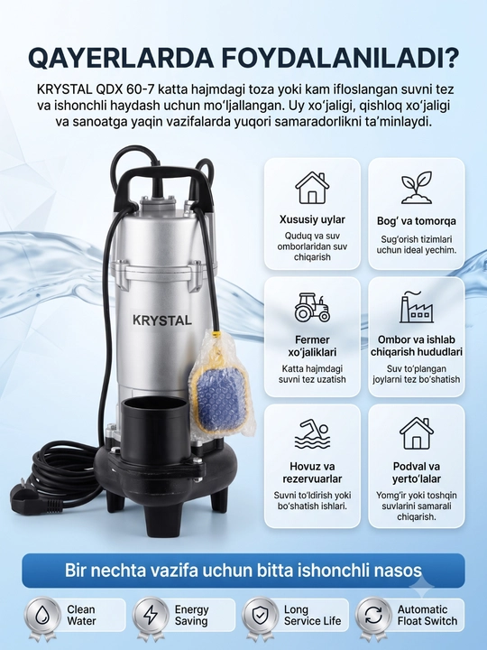 Drenaj nasosi, 0.37-1.8 kva, Suv nasos, Yer osti suv nasos, Suv nasoslar, drenaj nasoslari