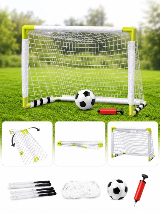 Bolalar futbol seti to‘r va to‘p bilan, mini futbol o‘yin to‘plami 92x62x49 sm