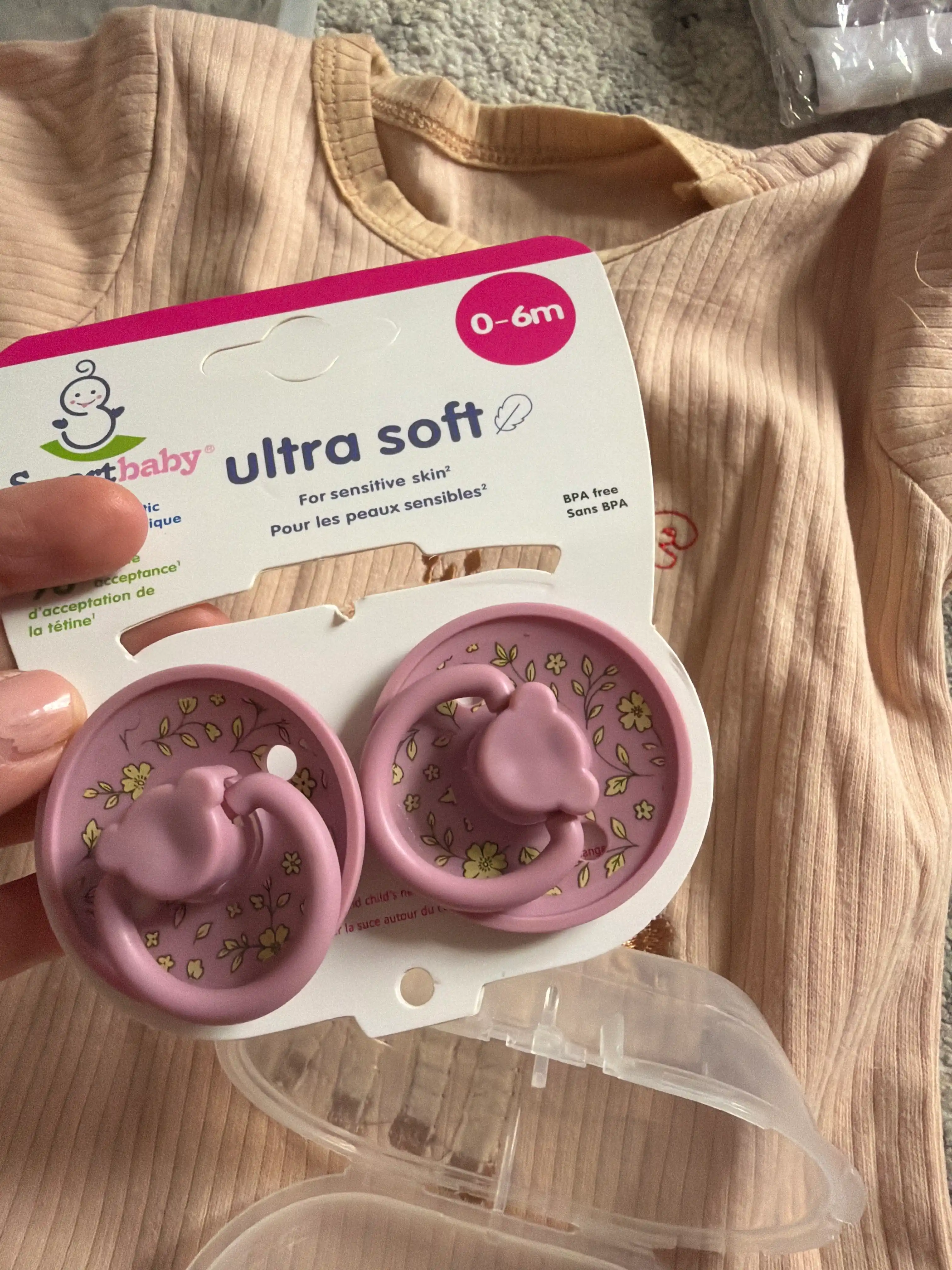 Chaqaloqlar uchun silikon so‘rg‘ich, soska, 2 dona, 0+ va 6+ oylik bolalar uchun