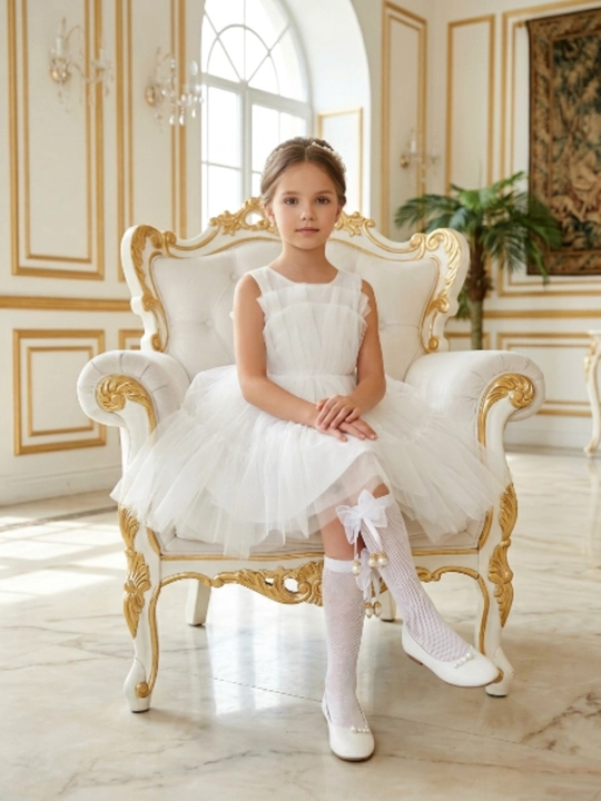 3 yoshdan 12 yoshgacha bo‘lgan qizlar uchun golf uchun 1 va 2 juft uzun paypoq to‘plami