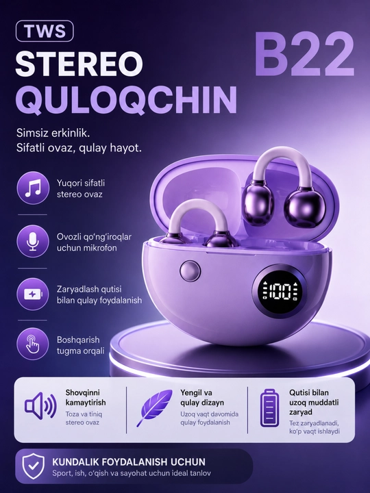 Tws stereo earphone b22 - 