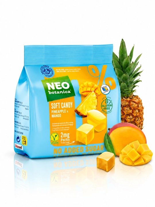 NEO Botanica ananas va mangoli mevali marmelad, qo‘shimcha shakarsiz, 120 g