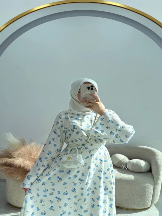 Gulli naqshli ayollar ko‘ylagi, Prada matosidan, 42-48 o‘lchamda