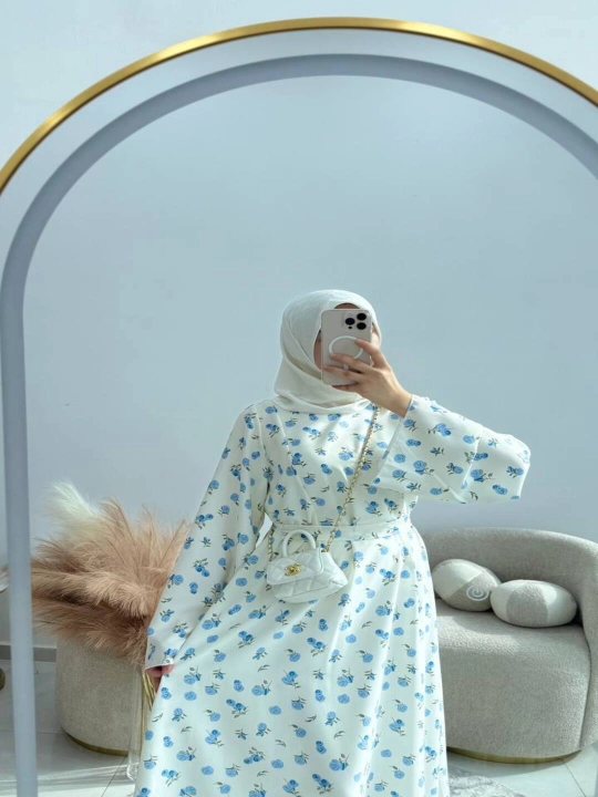 Gulli naqshli ayollar ko‘ylagi, Prada matosidan, 42-48 o‘lchamda
