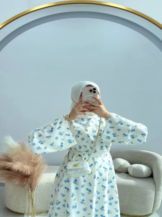 Gulli naqshli ayollar ko‘ylagi, Prada matosidan, 42-48 o‘lchamda