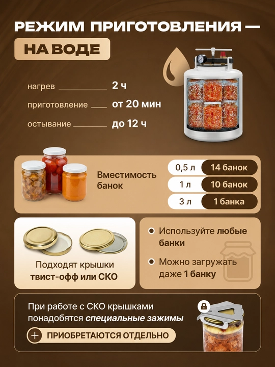 Автоклав для домашнего консервирования, 24 л, Белорусский