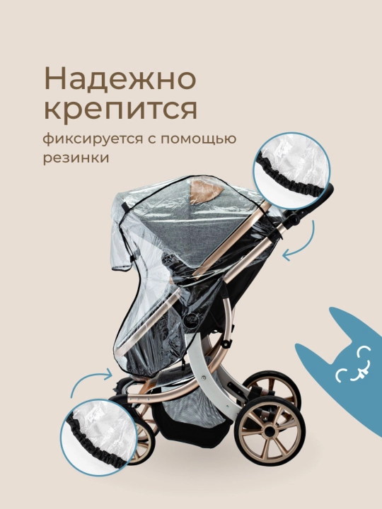 ROXY-KIDS Дождевик на коляску прогулочную универсальный