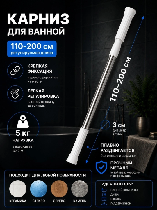 Карниз для ванной