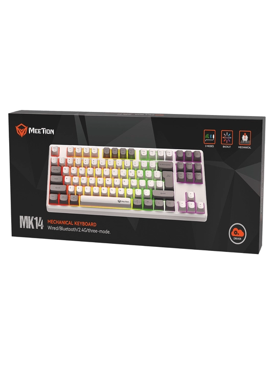 Mexanik klaviatura MK14, MeeTion, TKL 87 tugmali, Hot Swap, 3 ulanish rejimi