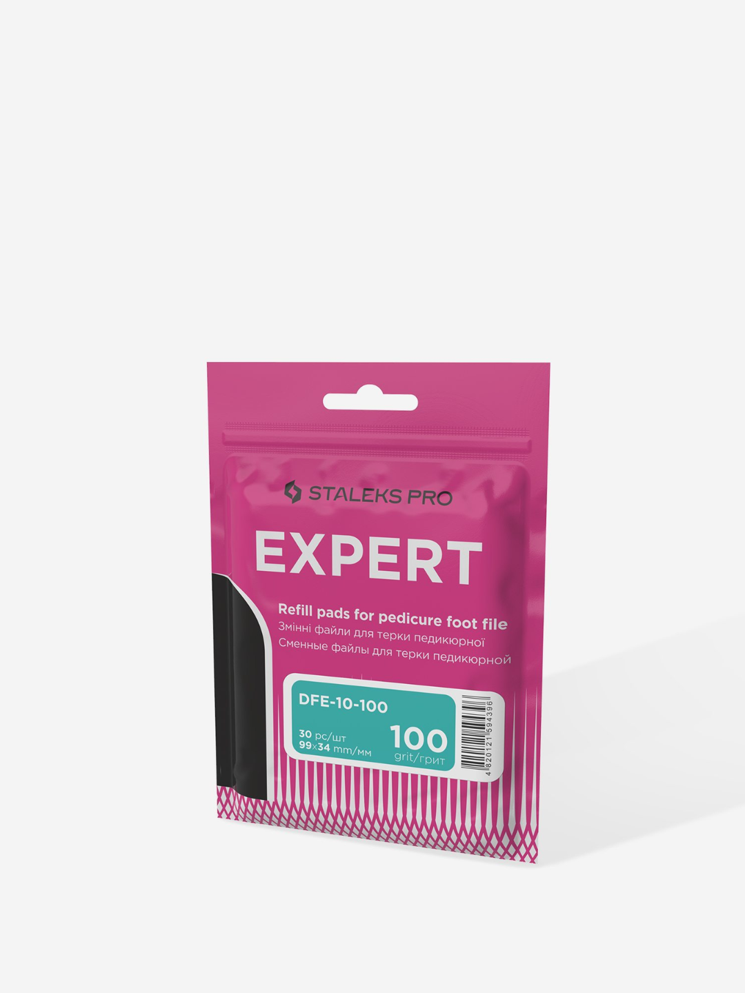Staleks Pro Expert 10, 100 grit pedikyur qirg‘ichlari almashtiriladigan fayllar (30 dona)