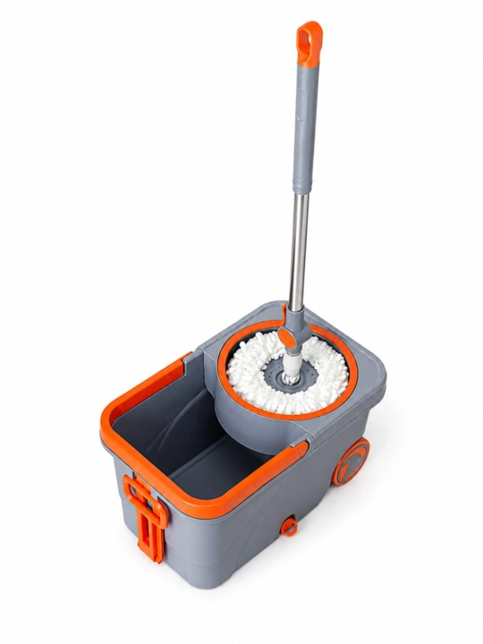 Набор вращающихся швабры 360° с ведром, микрофибра, самоотжим, пластиковый и металлический