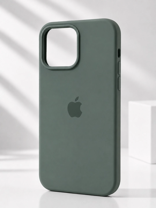 IPhone15/16ProMax uchun Premium Soft Touch silikon g'ilof, ichki mikrofiber qoplamali - 