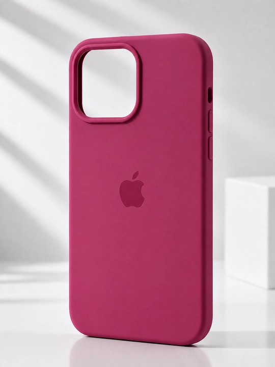 Силиконовый чехол  для iPhone15/16ProMax с внутренней подкладкой из микрофибры - 