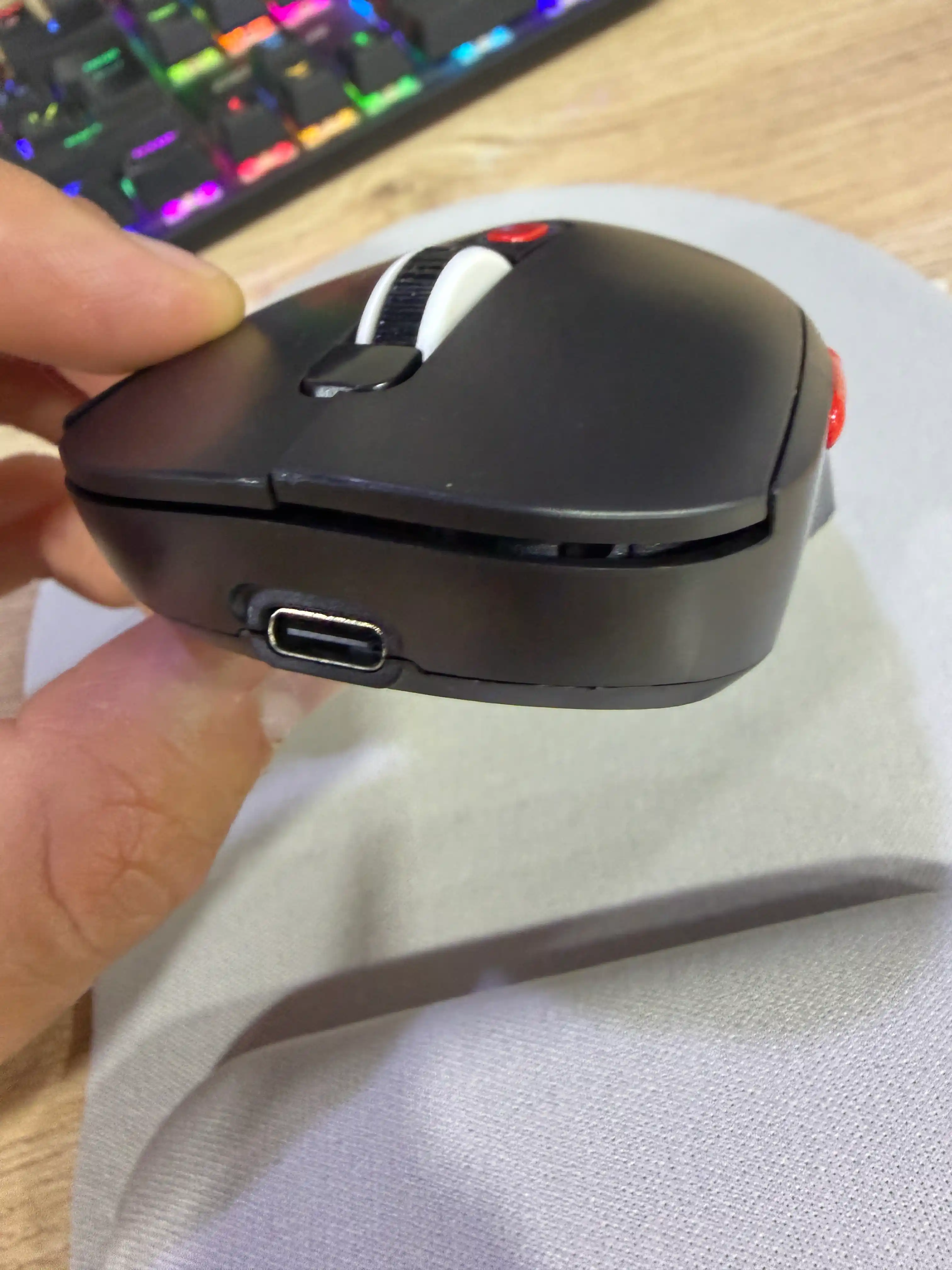 Simsiz Sichqoncha PRO 8000 DPI Bluetooth + 2.4GHz + Type-C