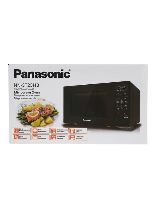 Микроволновая печь Panasonic NN-ST25HBZUE, 800 Вт, сенсорная панель, 20 л, 9 программ