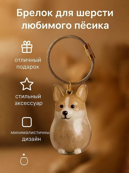 Подвеска для сбора собачьей шерсти, с прозрачной коробочкой, одна штука - 