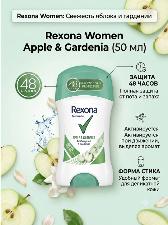 Ayollar uchun antiperspirant-dezodorant Rexona Active Protect+Fresh/Aloe Vera, 40 ml - 