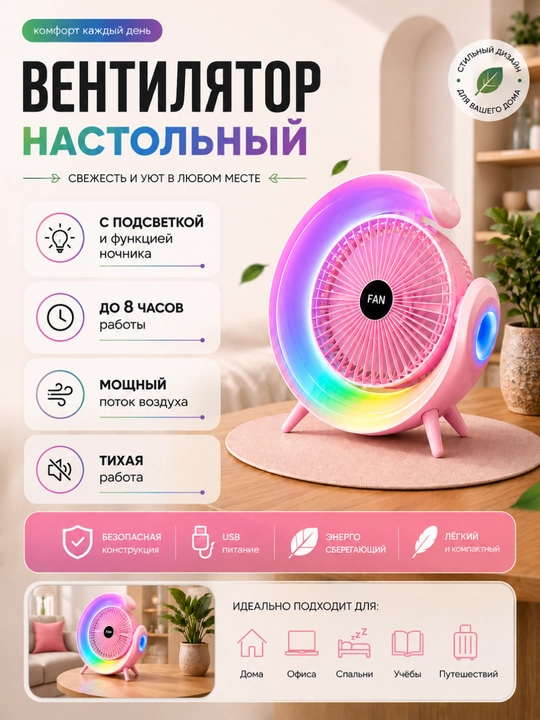 Вентилятор и увлажнитель воздуха 2 в 1 — охлаждает помещение и увлажняет воздух - 