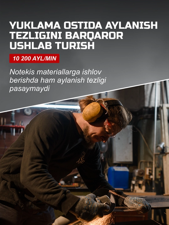 Burchak silliqlovchi bolgarka mashinasi USHM-150/1300 Resanta art. 75/12/6