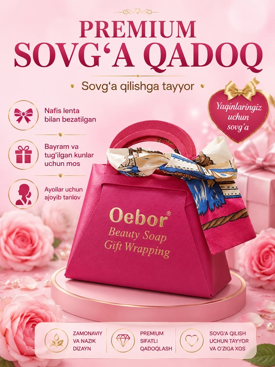 Oebor Beauty Soap atirli sovun, sovg‘a qadoqli, 200 g