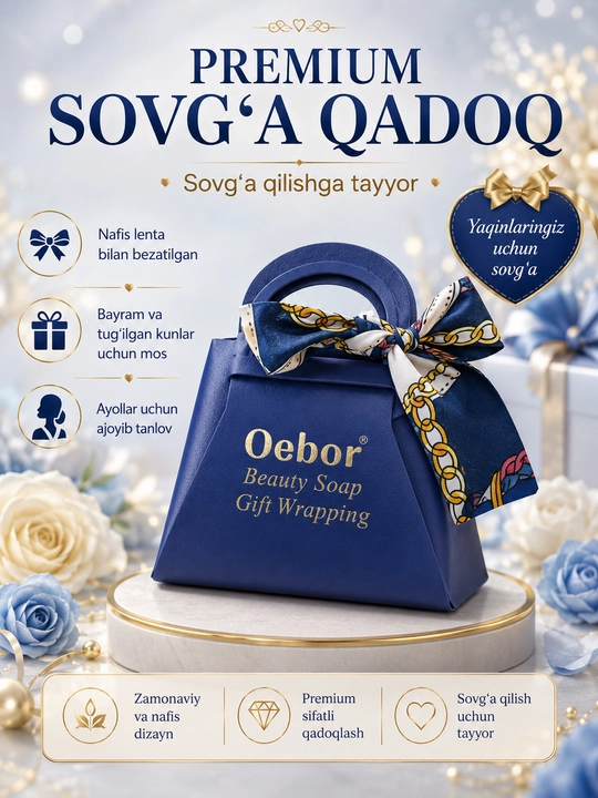 Oebor Beauty Soap atirli sovun, sovg‘a qadoqli, 200 g