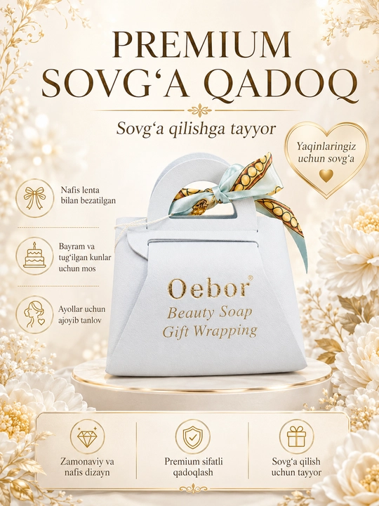 Oebor Beauty Soap atirli sovun, sovg‘a qadoqli, 200 g