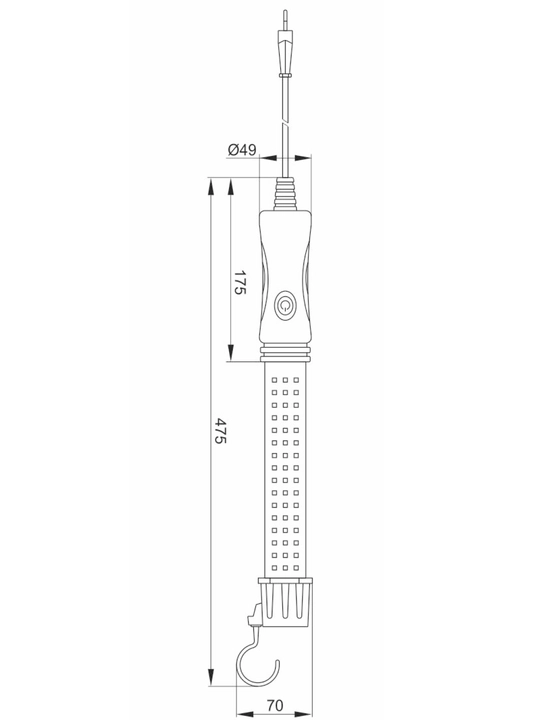 Ko‘chma LED yoritgichi IEK DRO 2061 IP54, 10 metr kabel bilan