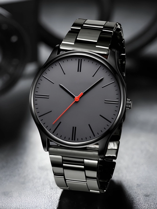 Мужские наручные классические часы, металлический ремешок - 