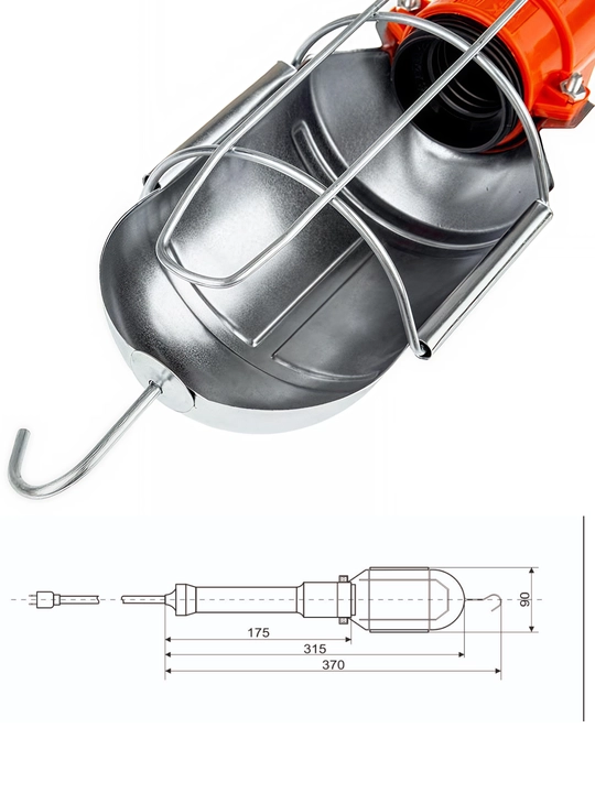 Ko‘chma yoritgich IEK UP-1R E27 patronli