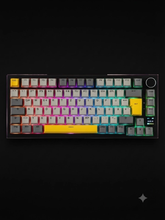 AJAZZ AK820 PRO mexanik klaviatura, 75%, RGB, ekran, Bluetooth, 2.4G