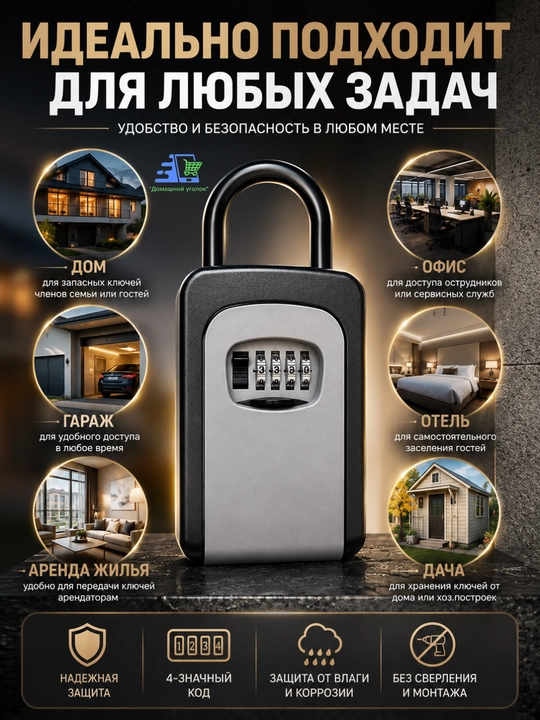 Кодовый мини сейф для ключей