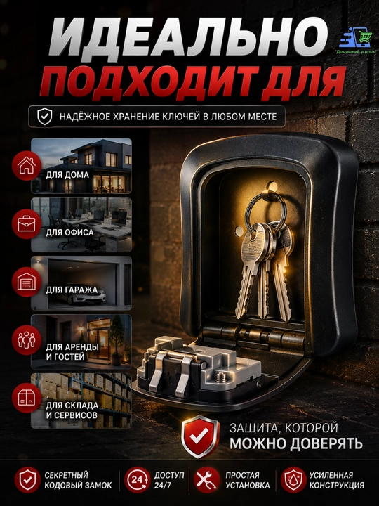 Кодовый мини сейф для ключей