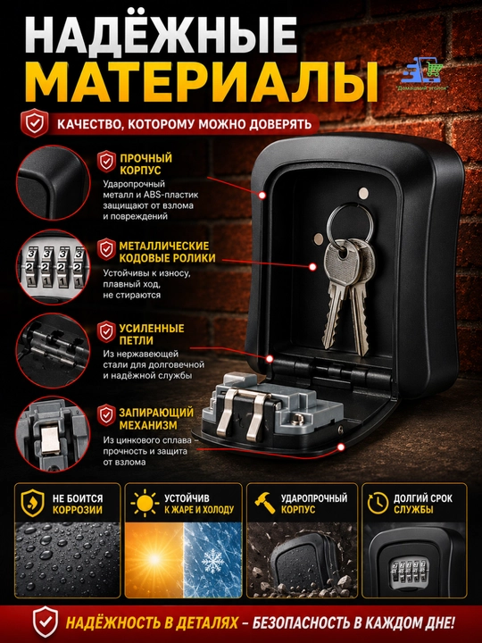Кодовый мини сейф для ключей