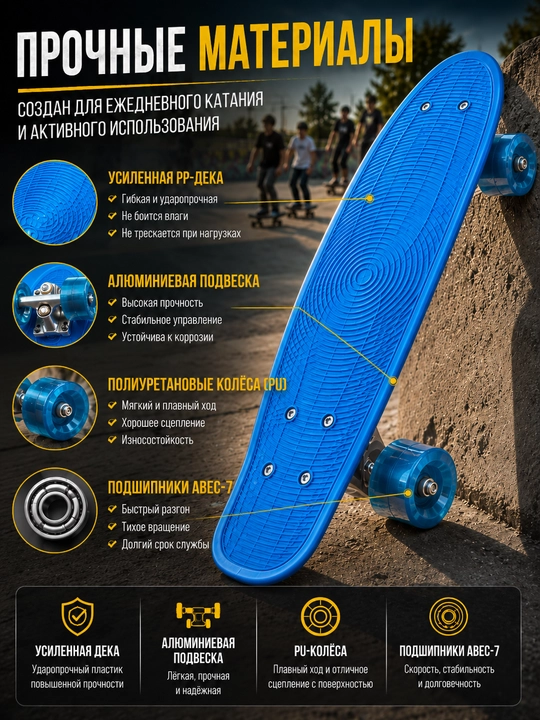 Pennibord, mini skeytbord, plastik skeytbord, yangi boshlovchilar uchun skeytbord