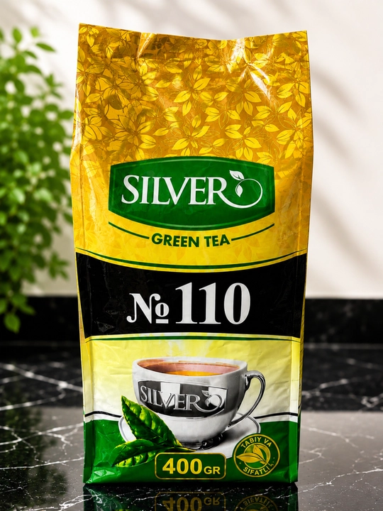 110 - SILVER GREEN TEA yuqori sifatli yirik bargli yashil choyi