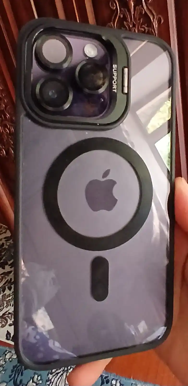 IPhone 11, 12, 13, 14, 15, 16, 17, Pro, Max, iPhone Mini uchun MagSafe g‘ilofi, shaffof, taglik bilan
