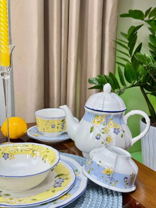 Набор посуды La Dolce 44 предмета на 6 персон фарфоровый сервиз New Bone China