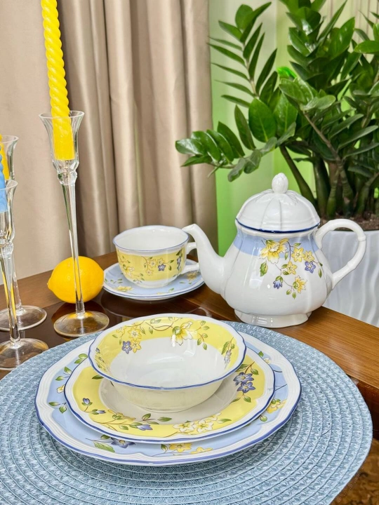 Набор посуды La Dolce 44 предмета на 6 персон фарфоровый сервиз New Bone China