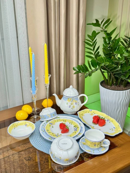 Набор посуды La Dolce 44 предмета на 6 персон фарфоровый сервиз New Bone China