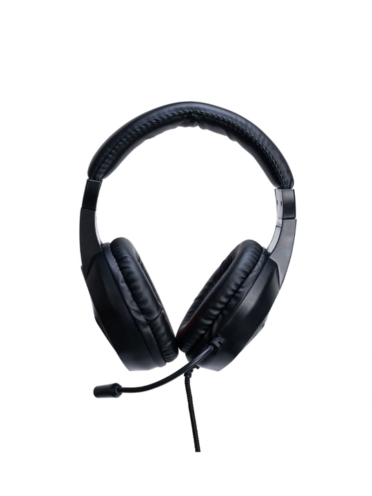 Проводная игровая гарнитура HP022 с RGB-подсветкой и шумоподавлением - 