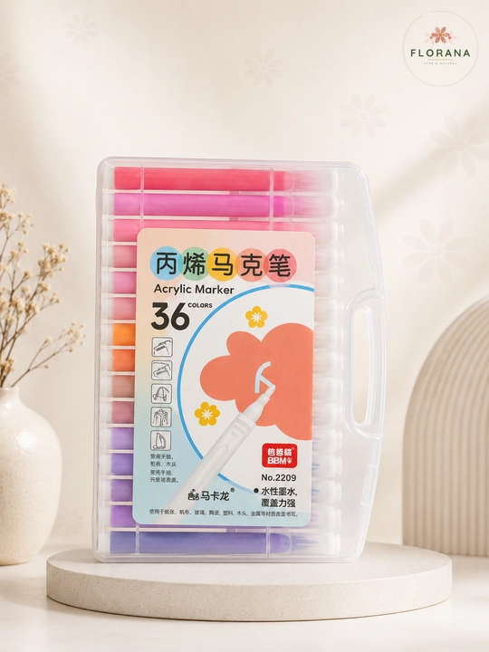 Acrylic Marker акриловые фломастеры, 36 цветов, для детей и творчества - 