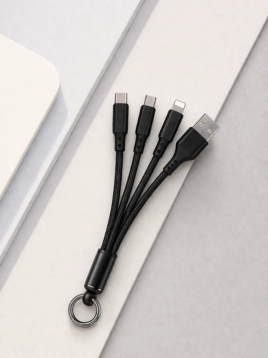 3in1 USB Кабель JKK-K01 – Type-C, Micro USB и Lightning Быстрая Зарядка