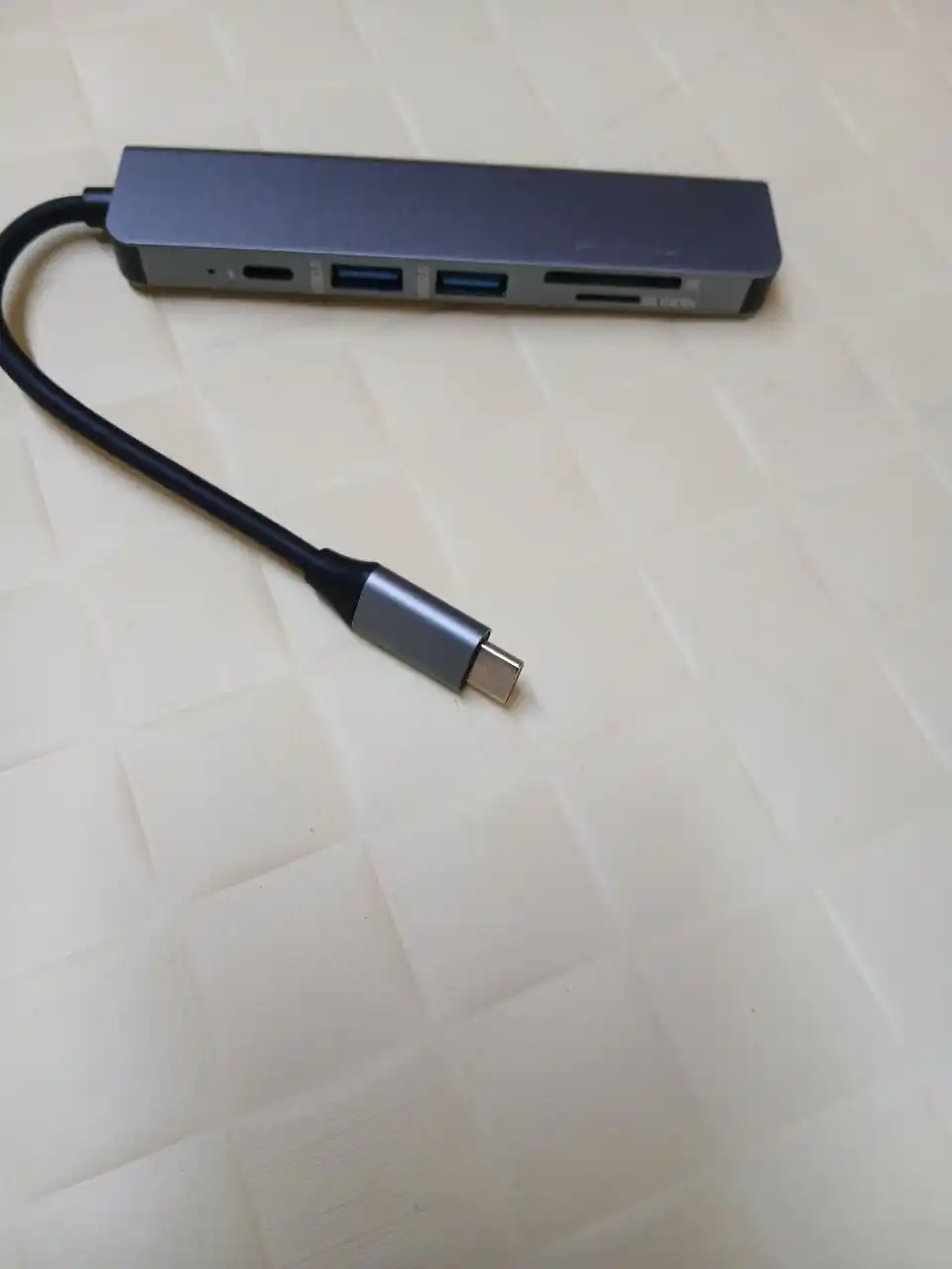 USB 3.0 6 in 1 USB HUB Type C dok stansiyasi, o‘tkazgich, konsentrator, adapter