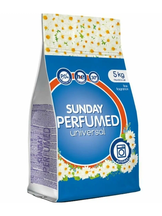 SUNDAY Kir yuvish kukuni avtomatik universal gulli xushbo‘y 5 kg